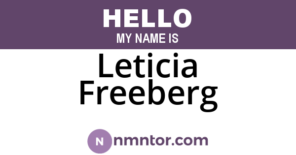 Leticia Freeberg