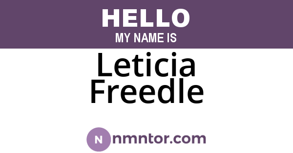 Leticia Freedle