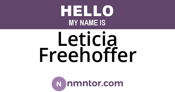 Leticia Freehoffer