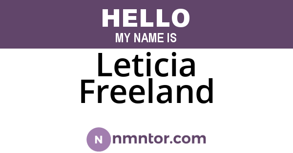 Leticia Freeland