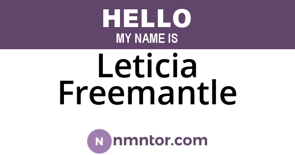 Leticia Freemantle