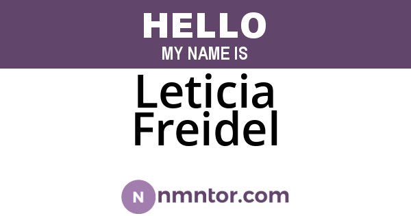 Leticia Freidel
