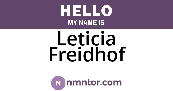 Leticia Freidhof