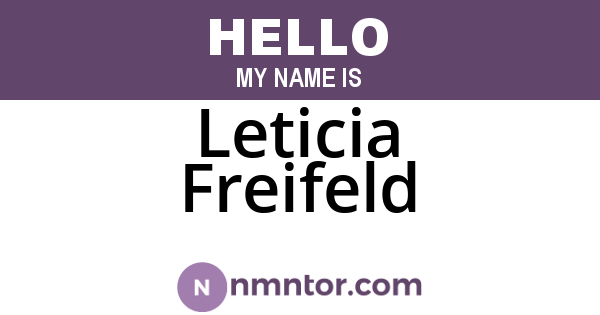 Leticia Freifeld