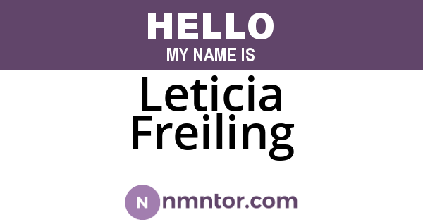 Leticia Freiling