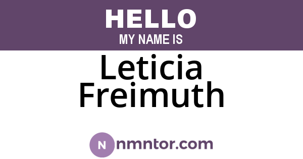 Leticia Freimuth