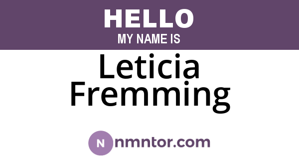 Leticia Fremming