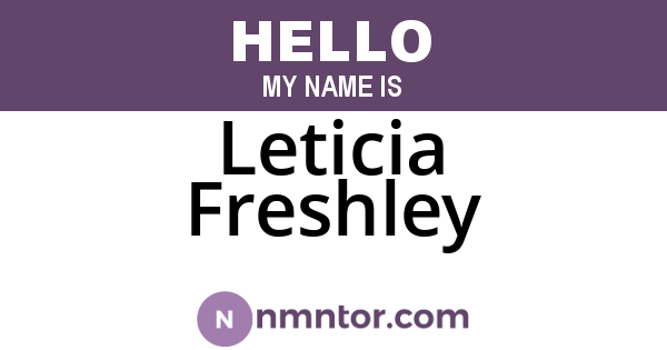 Leticia Freshley