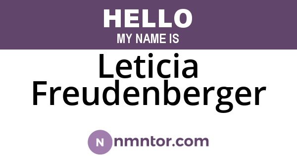 Leticia Freudenberger