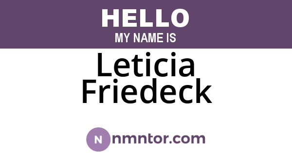 Leticia Friedeck