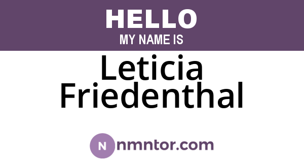 Leticia Friedenthal