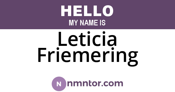 Leticia Friemering