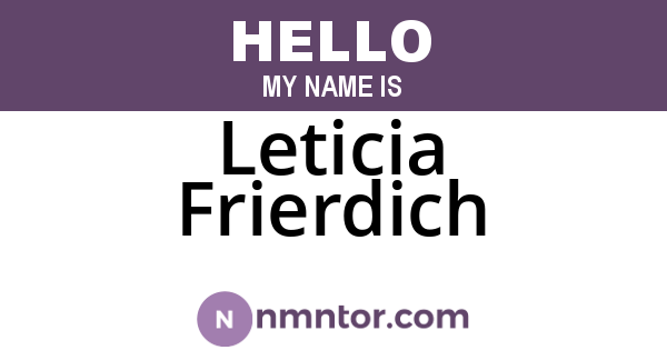 Leticia Frierdich