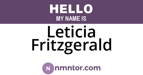 Leticia Fritzgerald