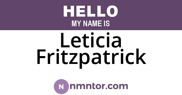 Leticia Fritzpatrick