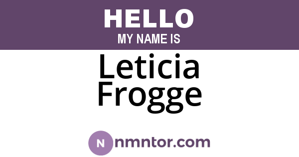 Leticia Frogge