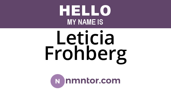 Leticia Frohberg