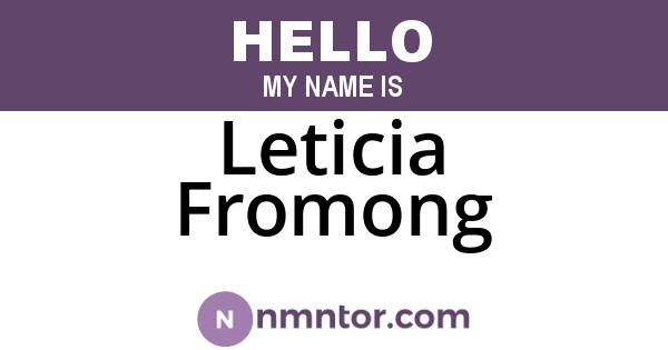 Leticia Fromong