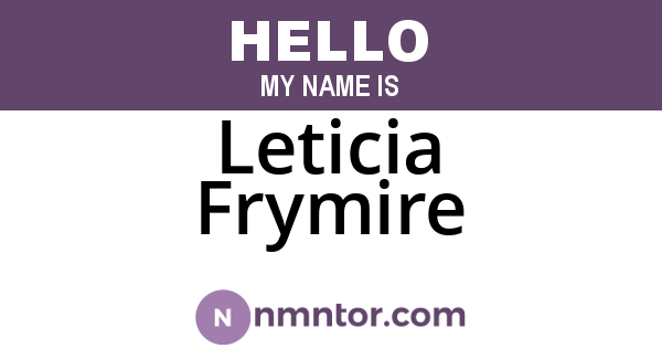 Leticia Frymire