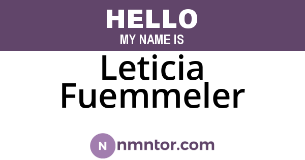 Leticia Fuemmeler