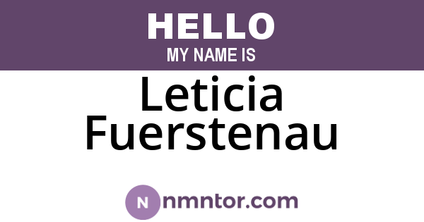 Leticia Fuerstenau
