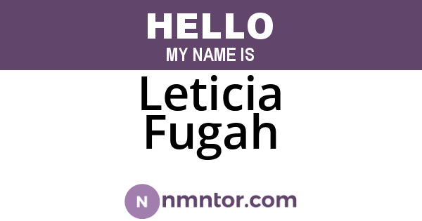 Leticia Fugah