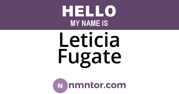 Leticia Fugate