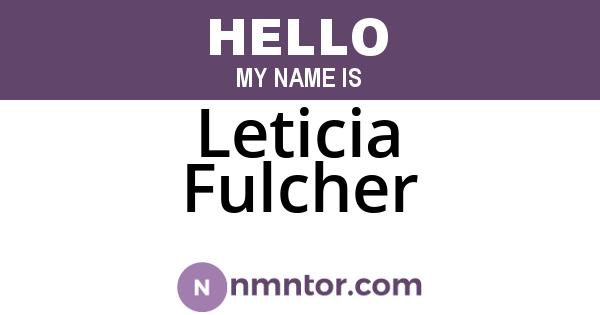 Leticia Fulcher