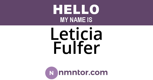 Leticia Fulfer