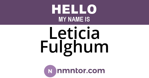 Leticia Fulghum