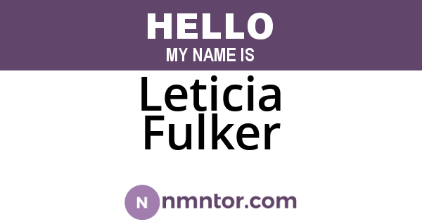 Leticia Fulker