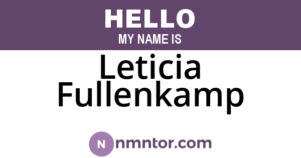 Leticia Fullenkamp