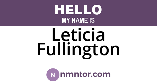Leticia Fullington