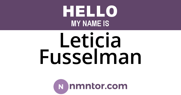 Leticia Fusselman