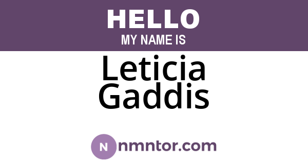 Leticia Gaddis