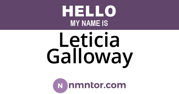 Leticia Galloway