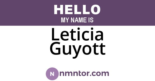 Leticia Guyott