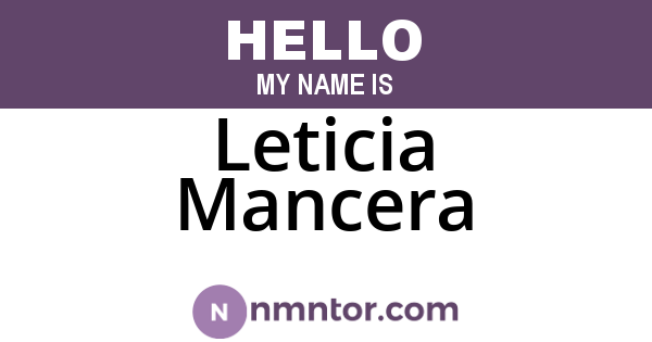 Leticia Mancera
