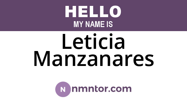 Leticia Manzanares