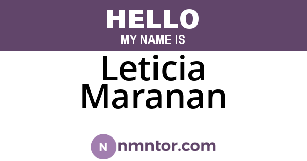 Leticia Maranan