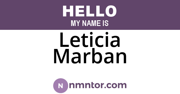 Leticia Marban