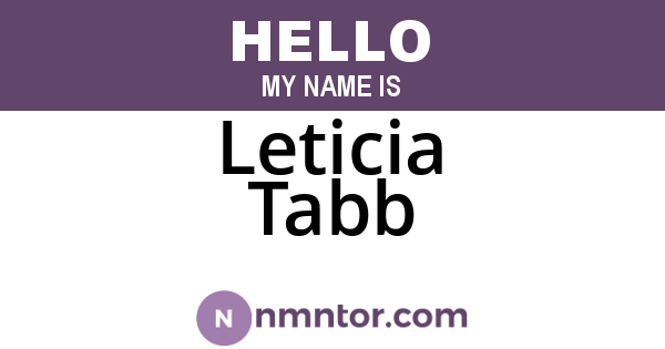 Leticia Tabb