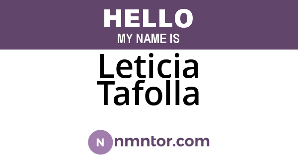 Leticia Tafolla