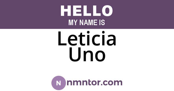 Leticia Uno