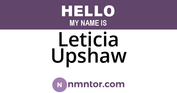 Leticia Upshaw
