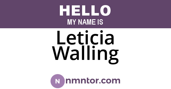 Leticia Walling