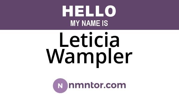 Leticia Wampler