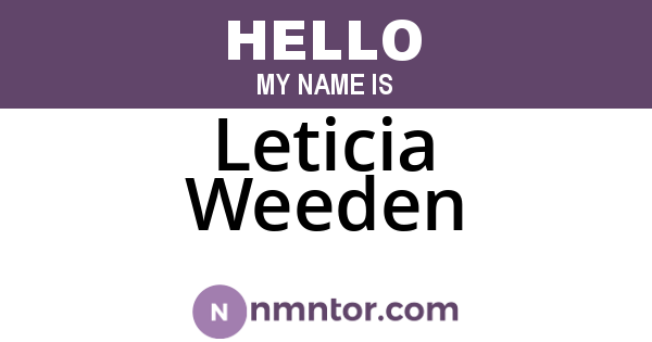 Leticia Weeden