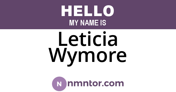 Leticia Wymore