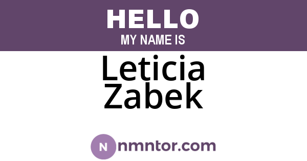 Leticia Zabek